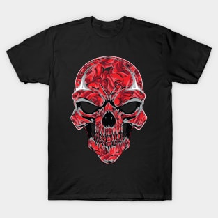 Red rose skull T-Shirt